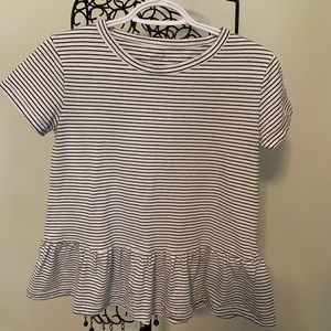 Caslon Striped Peplum Tee